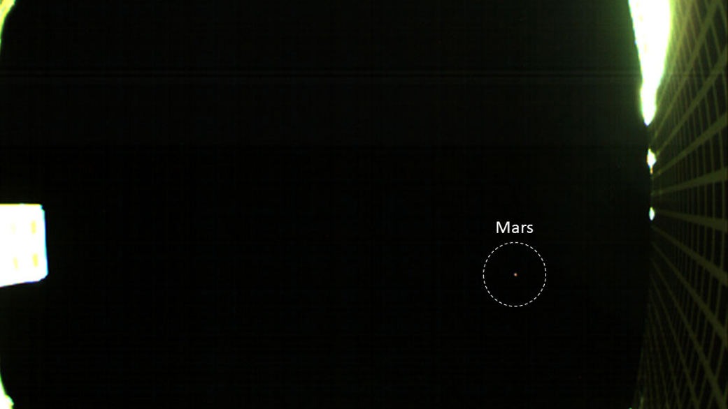 Le premier cliché de Mars réalisé par un cubesat.