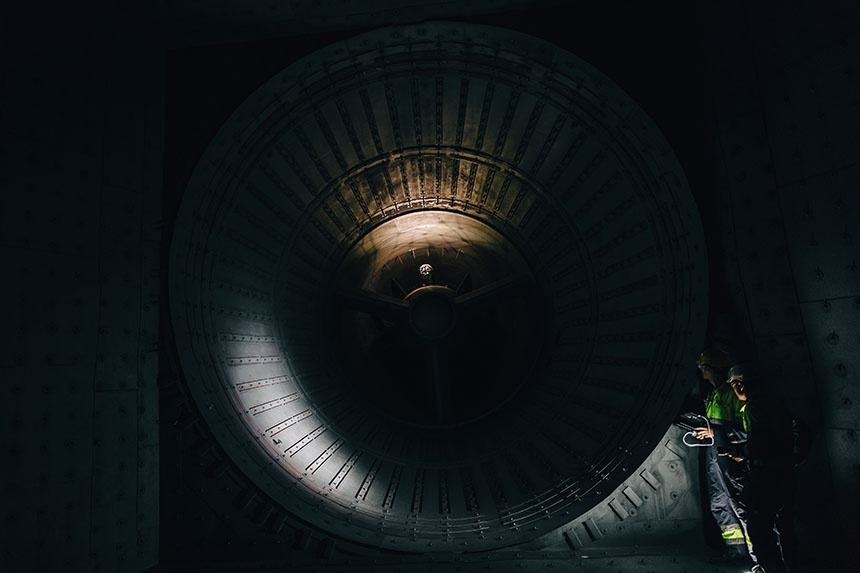 Elios a mené l'inspection d'une turbine à gaz.