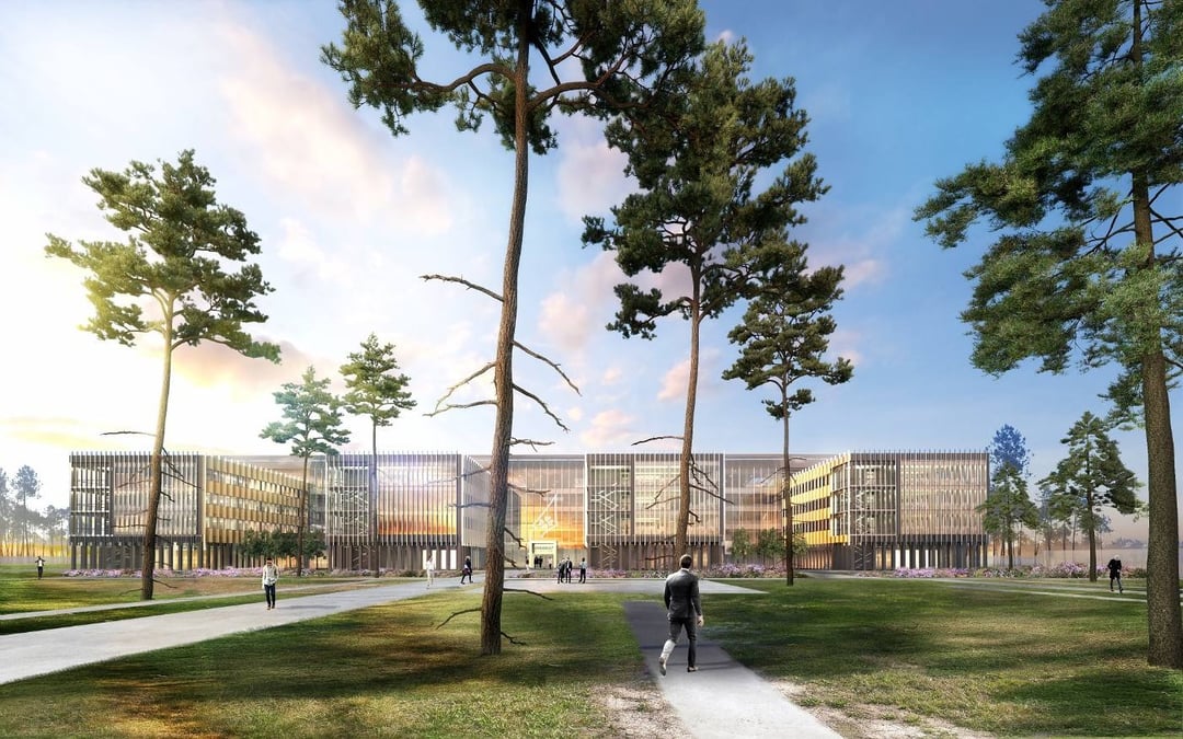 Le futur bâtiment accueillera les équipes d'études, de développement et de soutien après-vente.