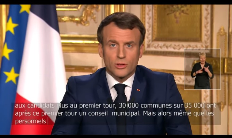 Emmanuel Macron, lors de son discours du 16 mars.