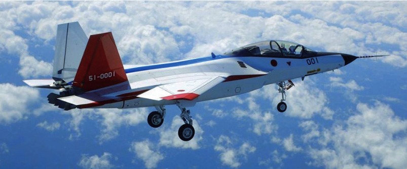 Le X-2, démonstrateur technologique du futur F-3, lequel est destiné à remplacer le F-2, l'équivalent japonais du F-16.