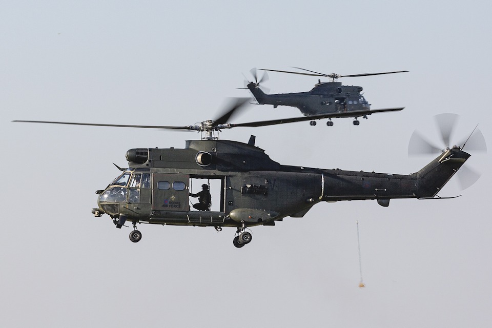Hélicoptère Puma de la Royal Air Force