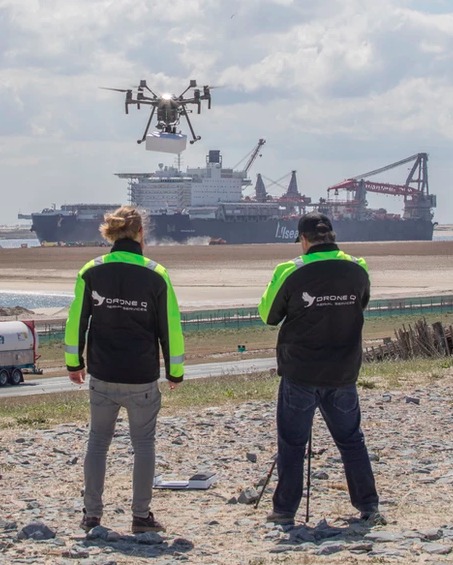 Le port de Rotterdam a été le théâtre d'une livraison par drone.