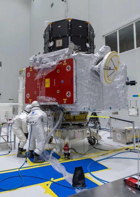 Assembly of the two BepiColombo orbiters.
