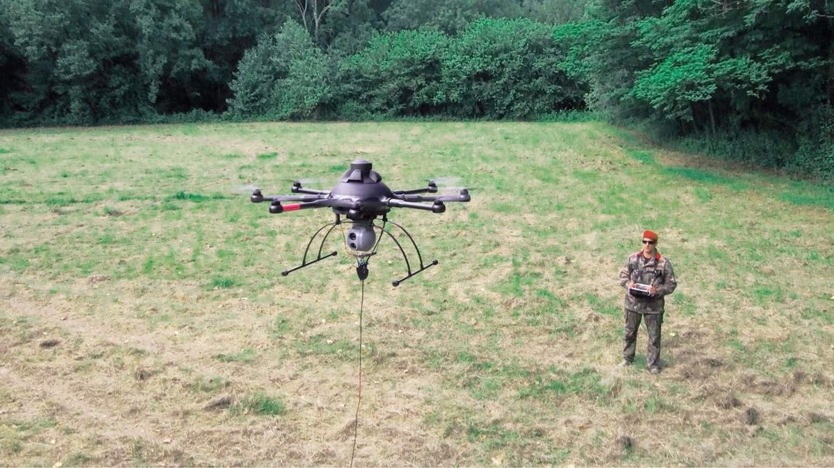 Le drone Flying Guard permet de mener des missions de surveillance.
