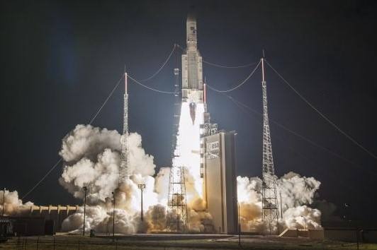 Ariane 5 lifts off on 100th mission.