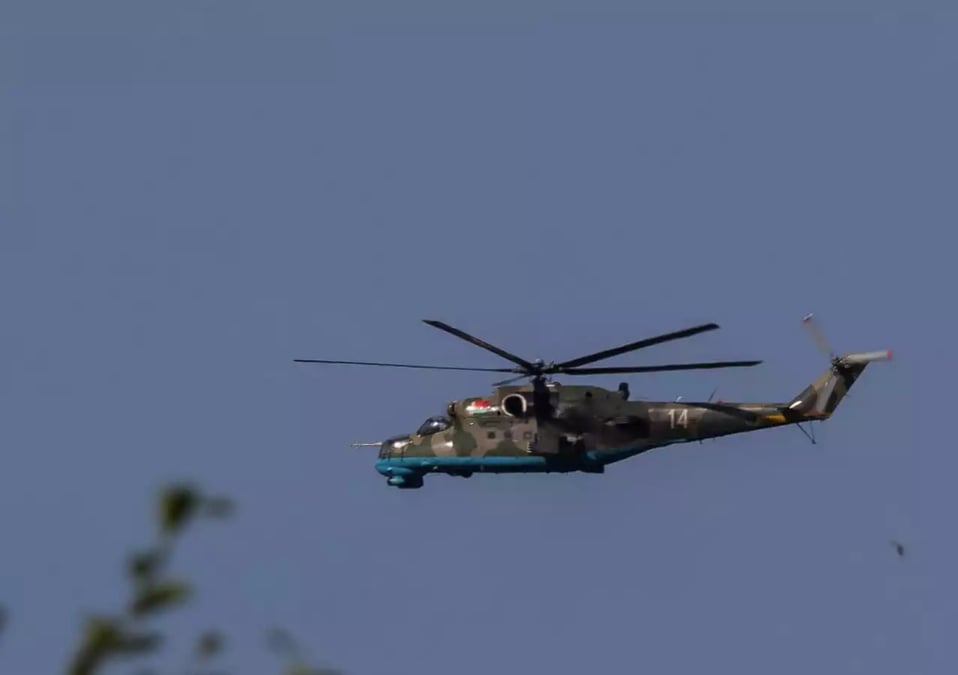 Mi-24 Hind biélorusse (14 Blanc) en Pologne.