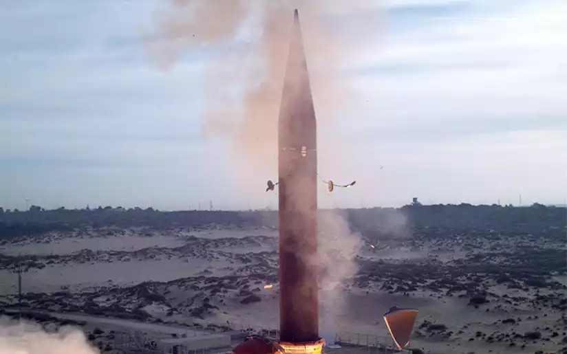 Tir d'essai d'un missile antimissile balistique Arrow 3.