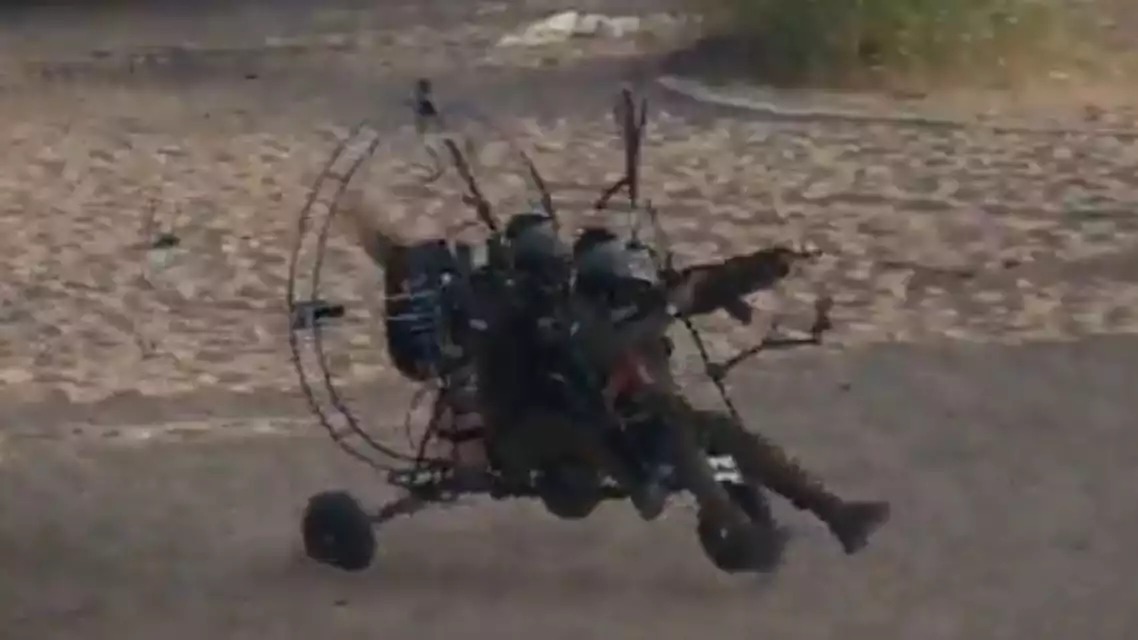 Paramoteur utilisé par les Forces du Hamas (entrainement en vue de l'attaque du 7 octobre).