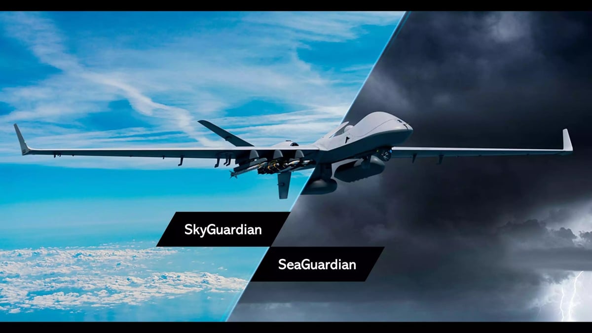 MQ-9B SkyGuardian et SeaGuardian de General Atomics Aeronautical Systems.