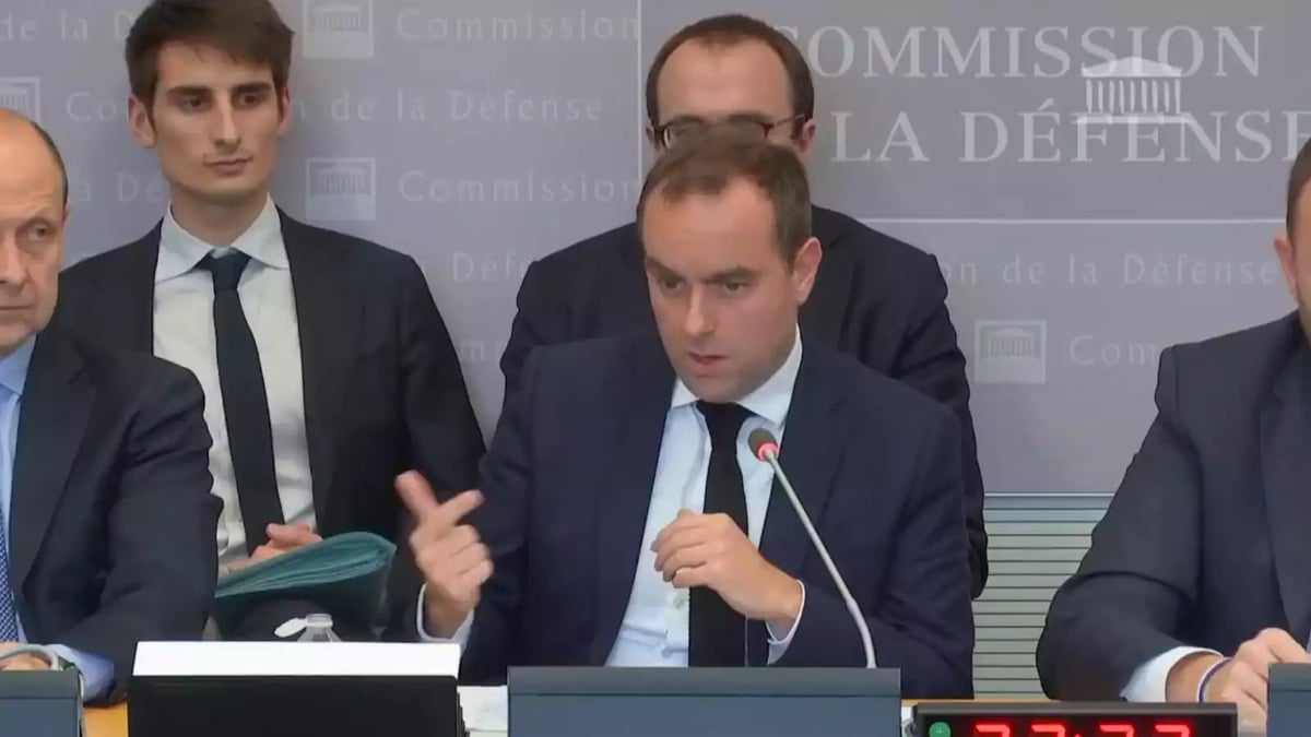 Sébastien Lecornu, ministre des Armées, lors de la Commission de la défense du 27 février 2024.