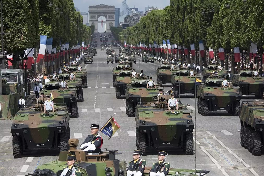 Photographie réalisée lors du défilé du 14 juillet 2017.