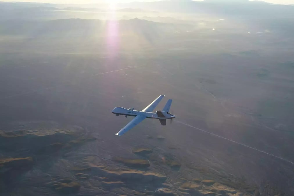 MQ-9A Block 1 Reaper français durant un vol.