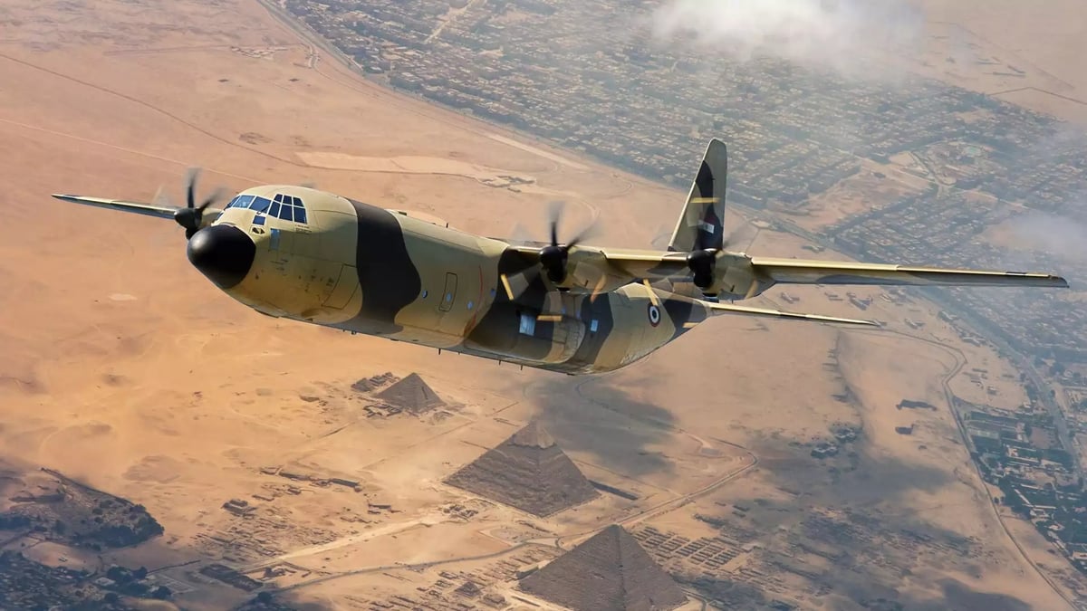Rendu d'un C-130J-30 Super Hercules égyptien.
