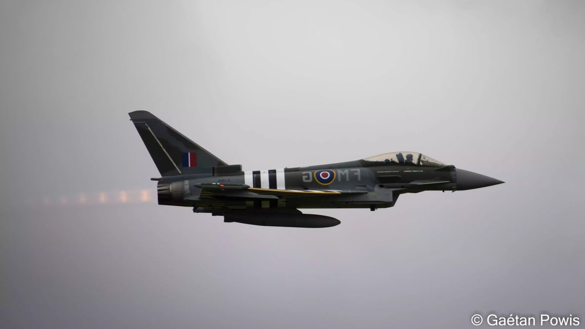 Typhoon Display Team de la Royal Air Force durant RIAT 2024.