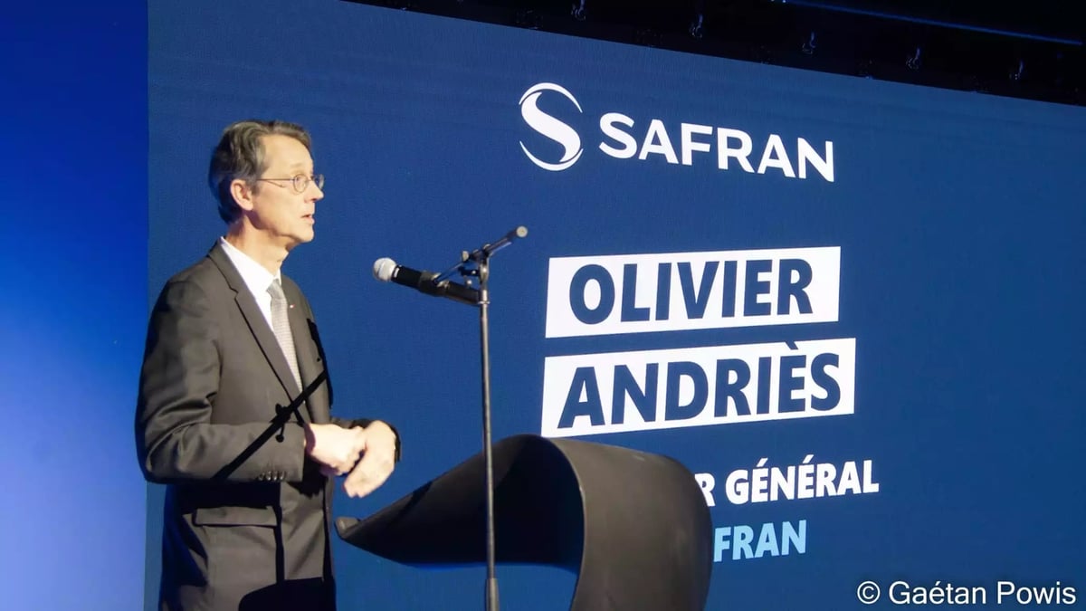 Olivier Andriès, CEO de Safran, lors de l'inauguration de BeCOVER (27 novembre 2024).
