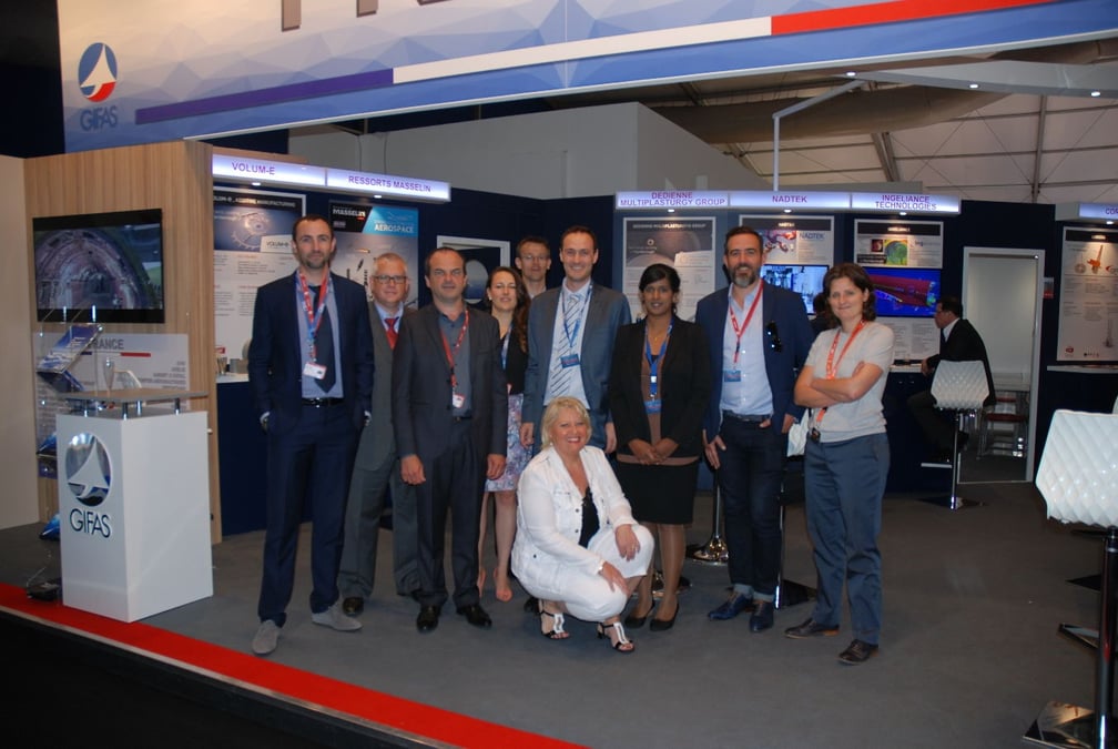 Le stand de Normandie AeroEspace au salon de Farnborough.