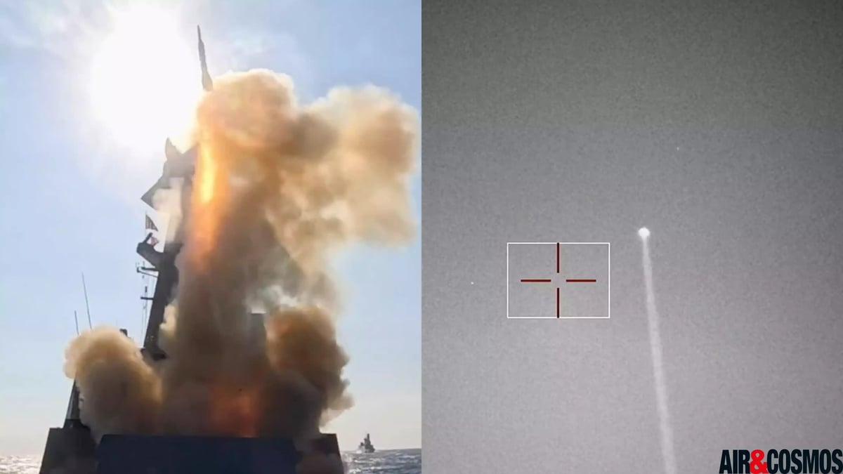 Interception presque totalement automatique d'une bombe AASM par un Aster 30 depuis la FDA Forbin (15 octobe 2025).