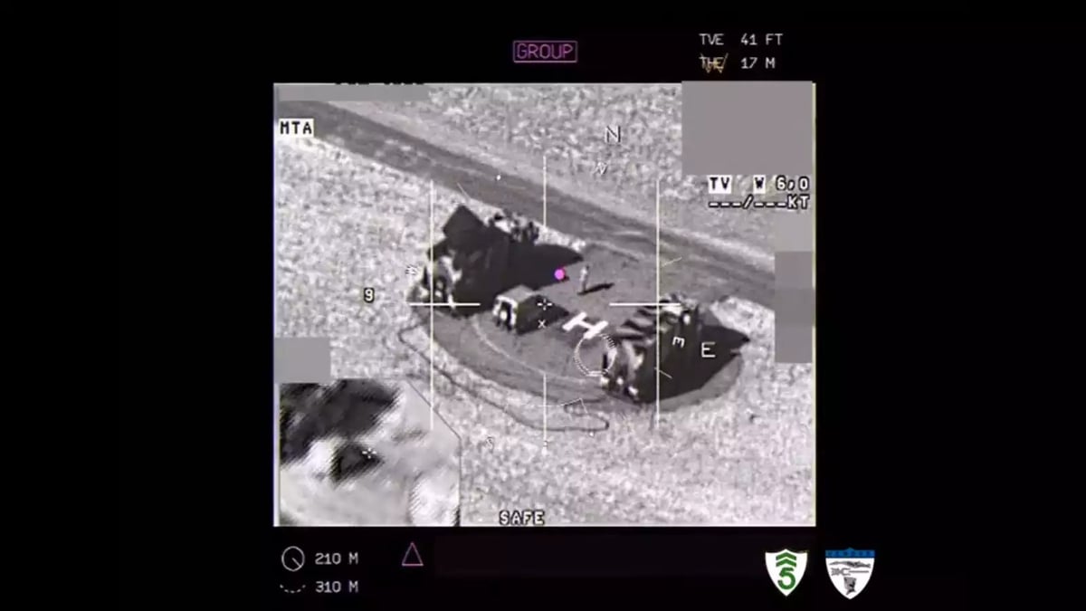 Capture d'écran d'une prise de vue d'un radar Arabel par un pod Thalios d'un Rafale du 1/5 Vendée en mission SEAD durant l'exercice Aegis 2025 (octobre 2025).