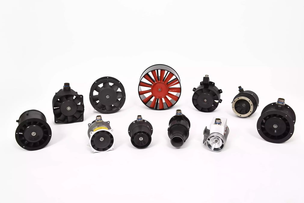 Ventilateurs développés et produits par LMB Aerospace.