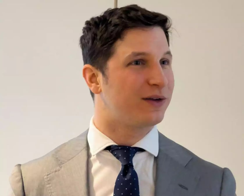 Rafal Modrzewski, cofondateur de la startup Iceye, le 28 janvier 2026 à Bruxelles.