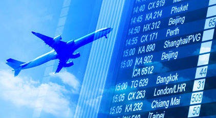 Flight timetable at Indira Gandhi Inernational Airport.