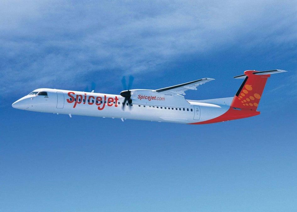 SpiceJet Bombardier Q400.