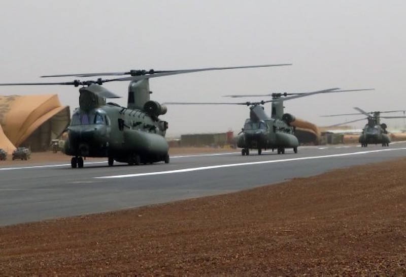 RAF Chinooks in Mali.