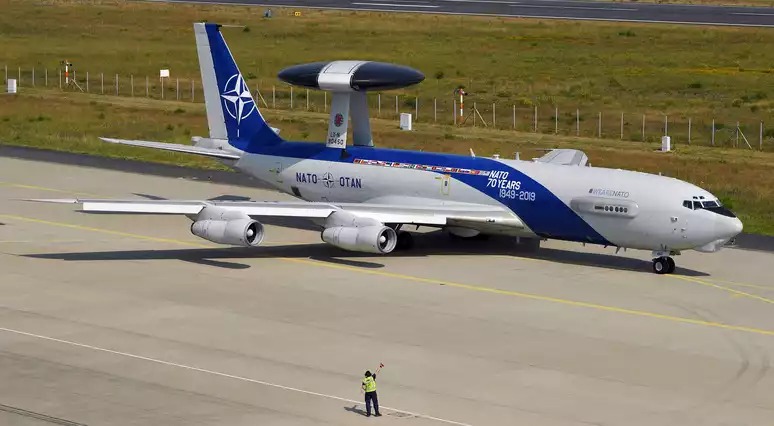 E-3A Sentry de l'OTAN dans sa livrée "70 ans de l'OTAN".