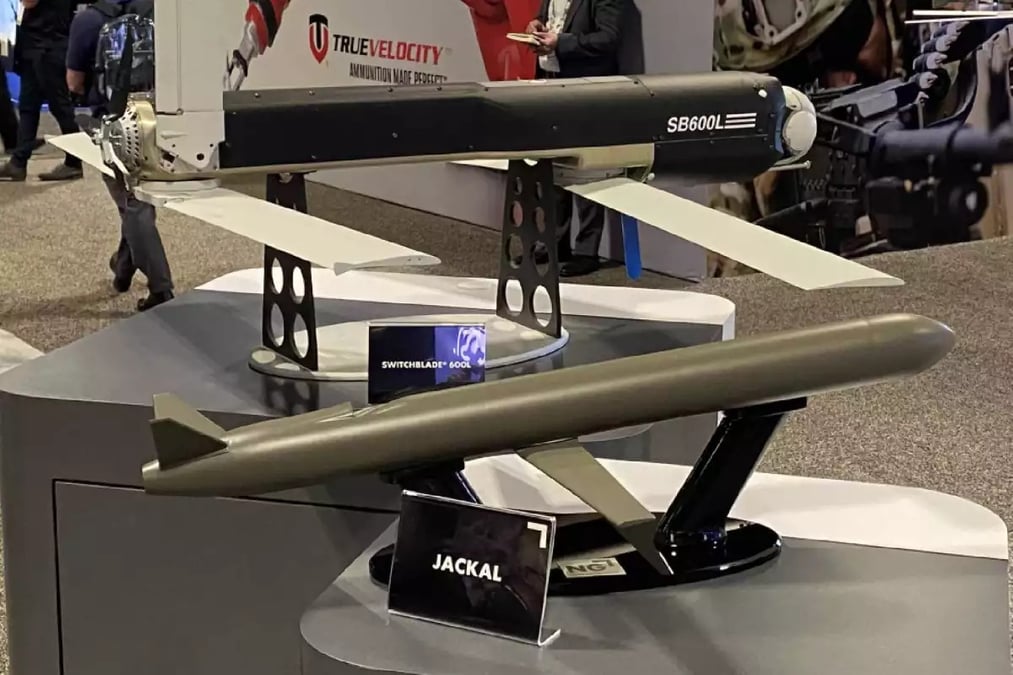 Le Jackal, nouvelle munition rôdeuse à la Special Operations Forces Industry Conference, en mai 2022.