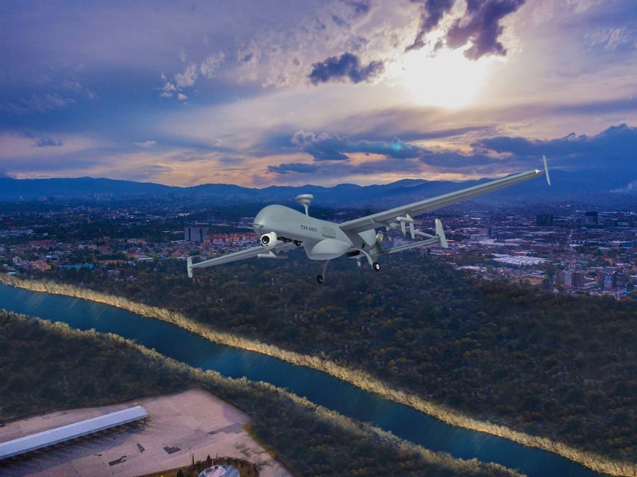 Le drone T-Heron sera dévoilé sur le salon du Bourget.