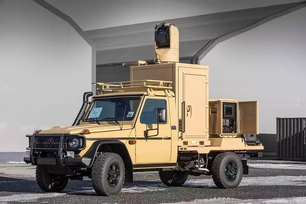 Capteur MSP 500 monté sur un 4x4 Classe G de Mercedes.