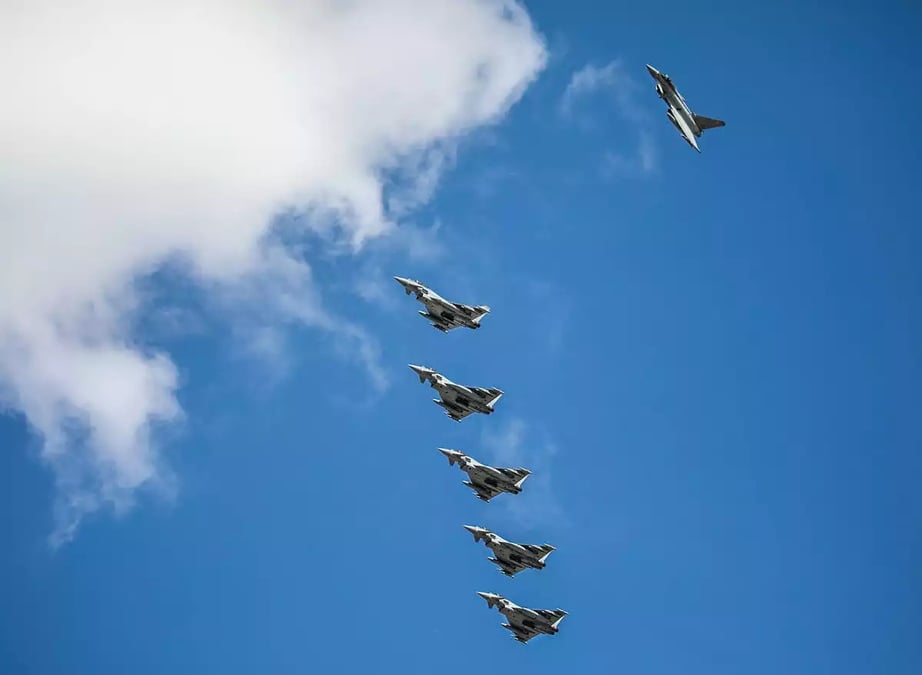 L'escadron n°3 de la Royal Air Force de retour de l'Opération Biloxi, organisée par l'OTAN.
