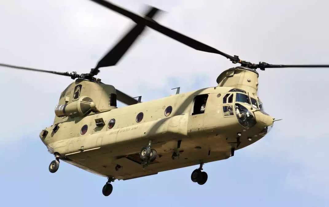 CH-47 Chinook américain.