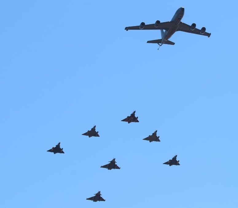 Flyby during Mirage 2000N retirement ceremony.