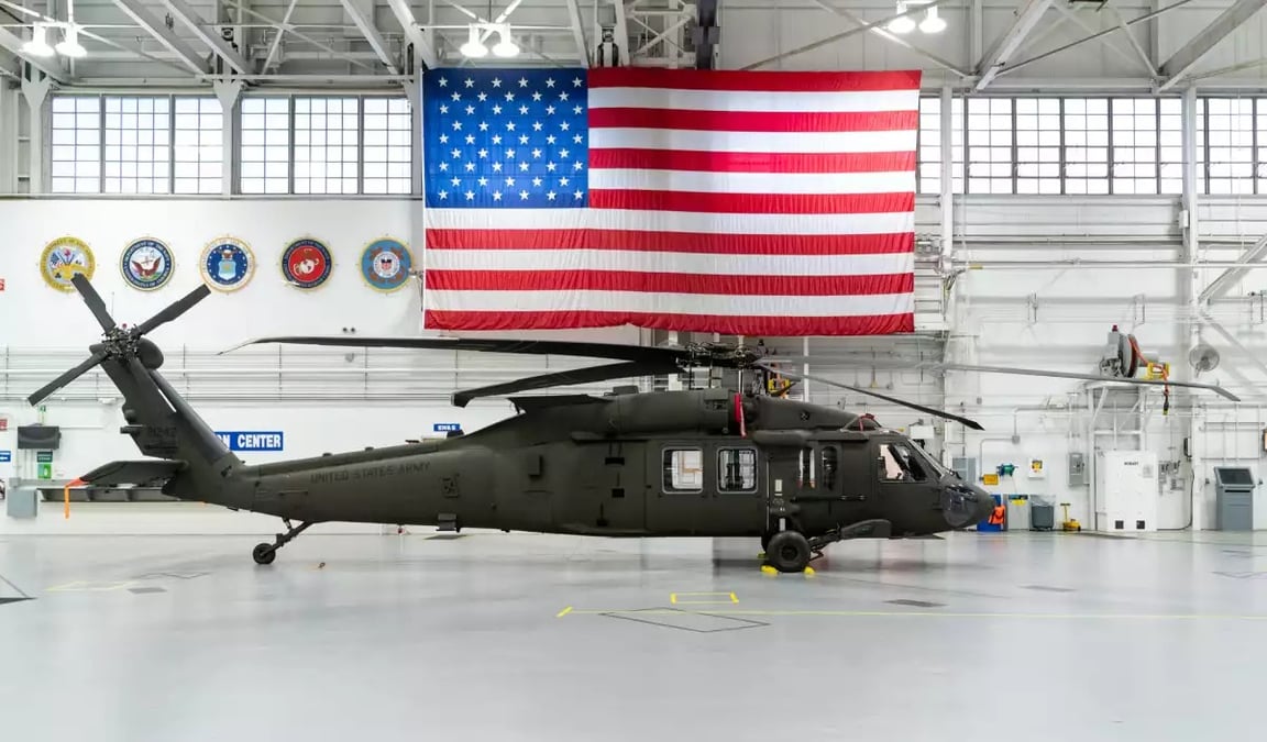 5.000ème exemplaire d'hélicoptère de la famille "Hawk" construit par Sikorsky.