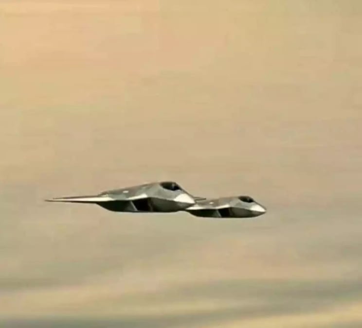Capture d'écran de l'avion de sixième génération chinois.