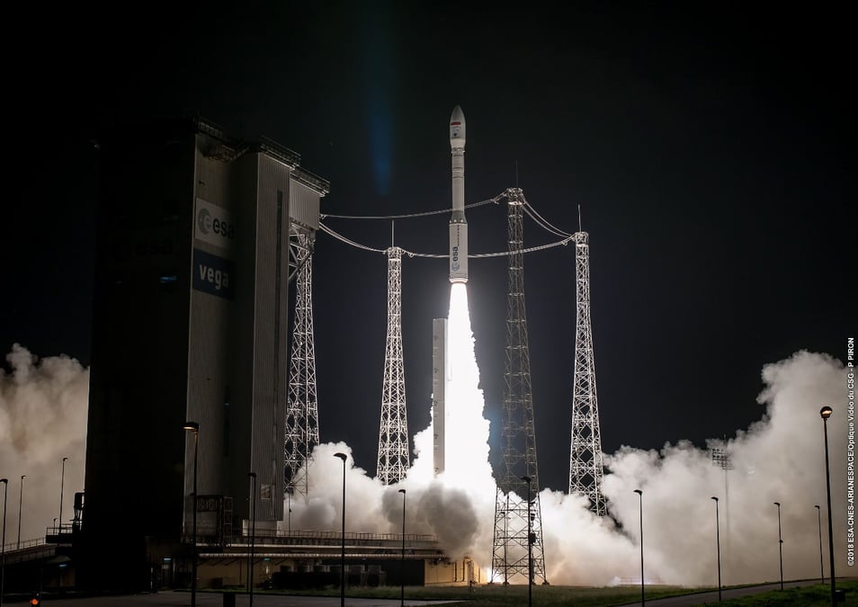 The StriX-α satellite will be orbited on a Vega launcher.
