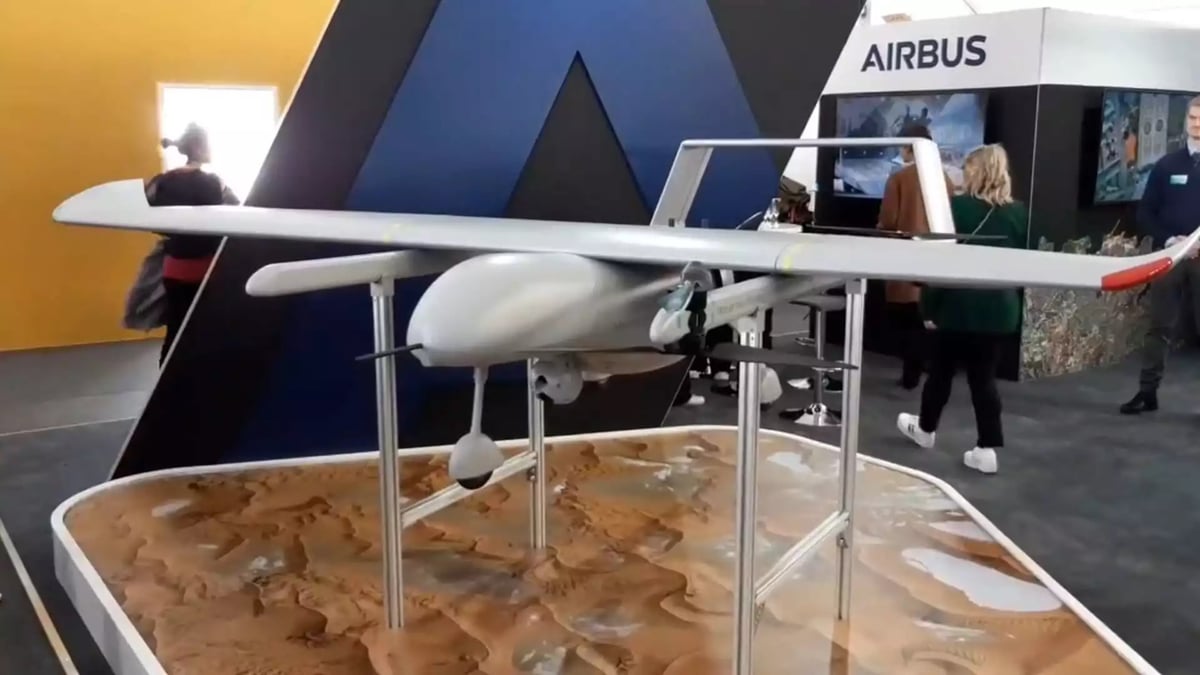 Première présentation du drone CAPA-X d'Airbus au salon SOFINS 2023.