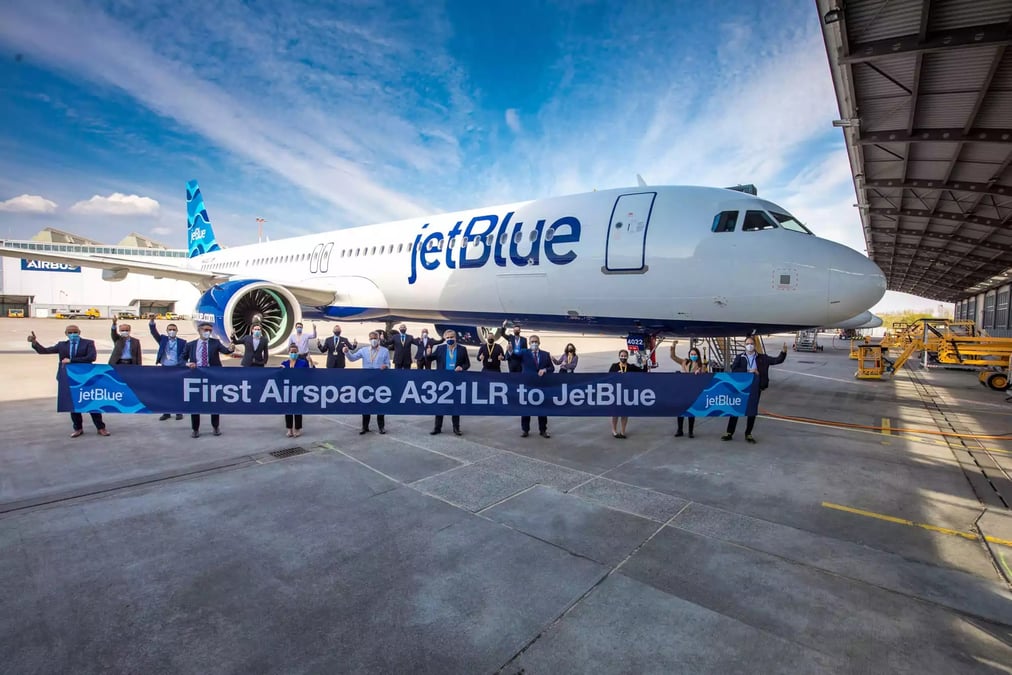 La livraison du premier A321LR à JetBlue