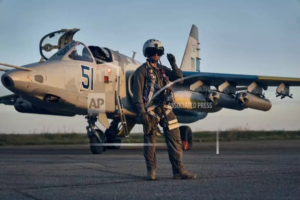Su-25M1 Frogfoot ukrainien (51 Blue), anciennement nord-macédonien mais remis en état.