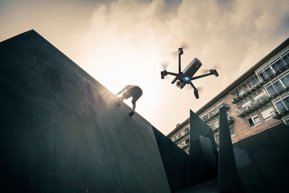 Parrot présente son nouveau drone Anafi.
