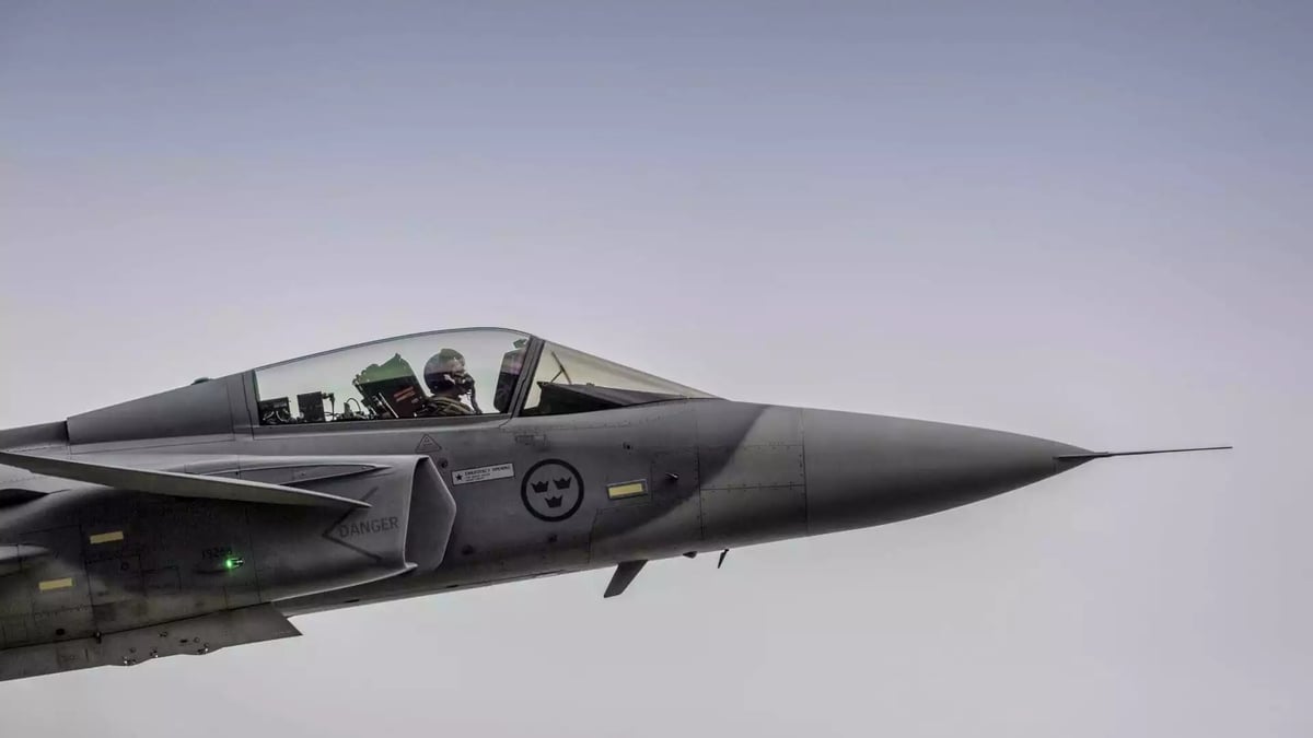 Saab JAS 39 Gripen suédois en version monoplace.