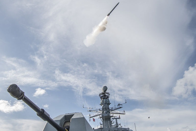 Sea Ceptor firing.