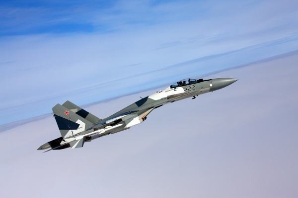 Le Su-35 peut emporter huit tonnes d'armement.
