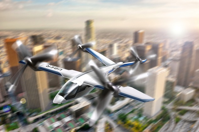 Le projet ADAVe de Karem, aéronef quadrirotor présenté à la conférence Uber elevate, qui s'est tenue le 8 mai 2018 à Los Angeles.
