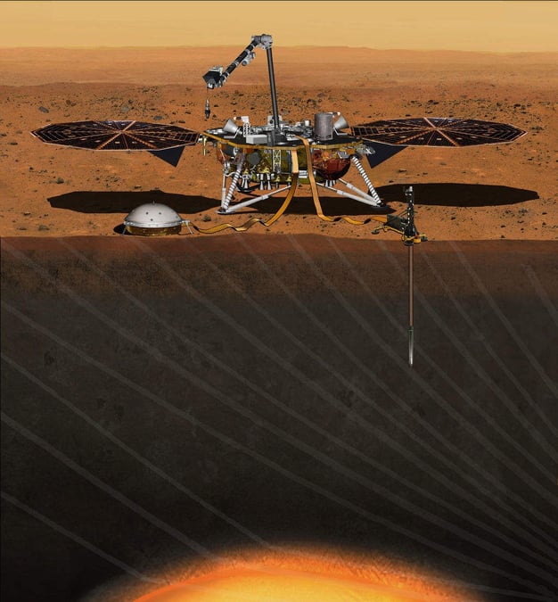 Lander on Mars surface.