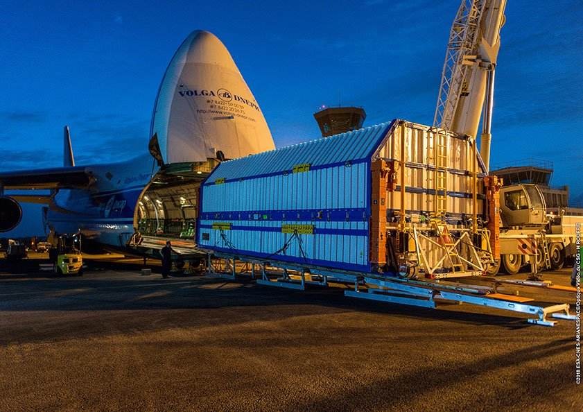 Arrivée de GSat 11 en Guyane, le 29 mars dernier