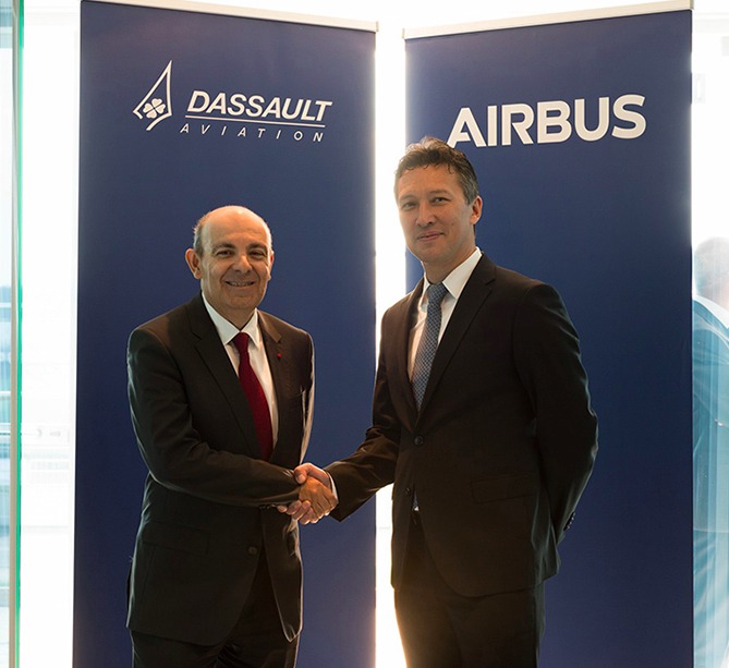 Eric Trappier PDG de Dassault Aviation et Dirk Hoke CEO d'Airbus Defence and Space