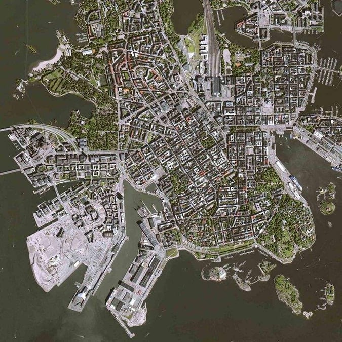 Triplesat image of Helsinki.
